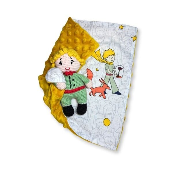 Πλεκτό Κουκλάκι Πρίγκιπας με πανάκι παρηγοριάς