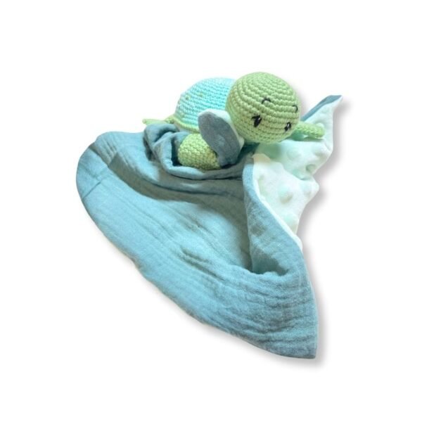 Πλεκτό Κουκλάκι Χελωνάκι με πανάκι παρηγοριάς