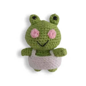 Πλεκτό κουκλάκι amigurumi Βατραχάκι