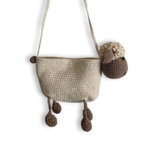 Τσάντα παιδική προβατάκι amigurumi