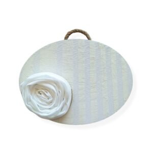 Καμβάς ''τριαντάφυλλο'' με τεχνοτροπία και ύφασμα