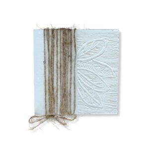 Μίνι καμβάς "Φύλλο" με τεχνοτροπία υλικού και σπάγκο