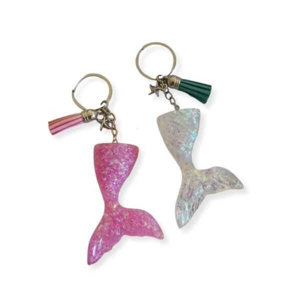 Μπρελόκ ουρά γοργόνας, χειροποίητο από υγρό γυαλί