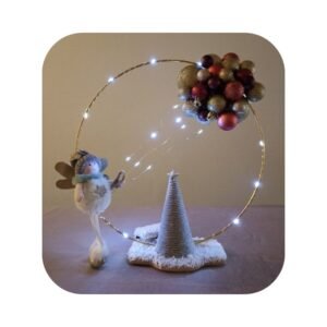 Χριστουγεννιάτικο διακοσμητικό στεφάνι Led - Αγγελάκι