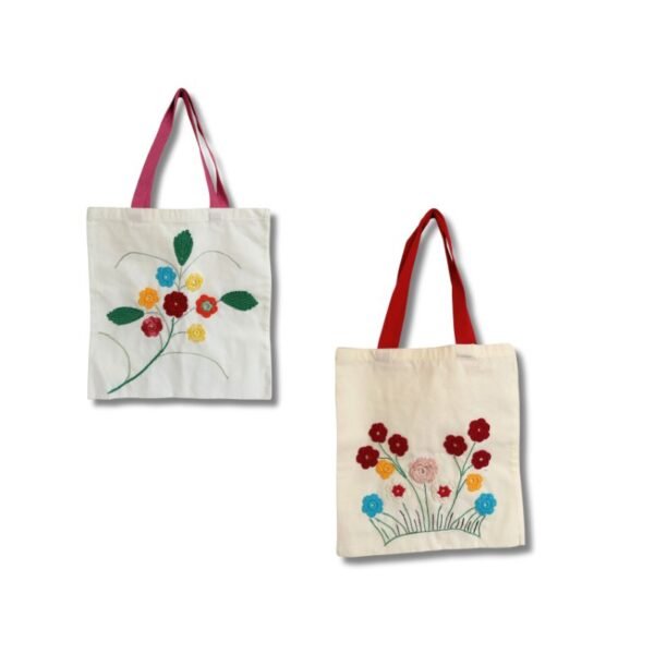 Υφασμάτινη tote Τσάντα, Λουλουδένια