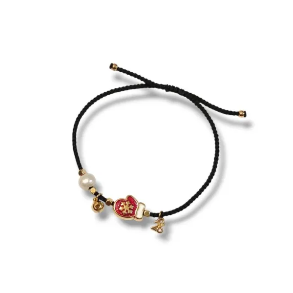 Βραχιόλι γούρι με στριφτό κορδόνι, αυξομειούμενο