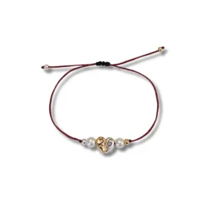 Βραχιόλι γούρι '26 με μεταλλιζέ κορδόνι