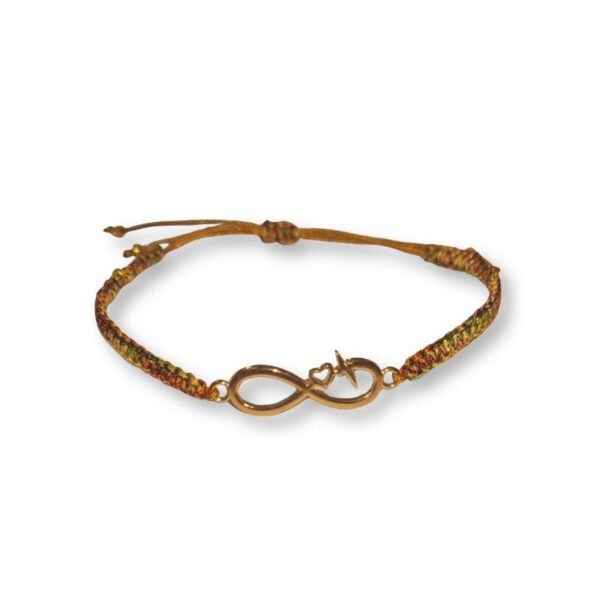 Βραχιόλι μακραμέ με σχήμα άπειρο και καρδιά