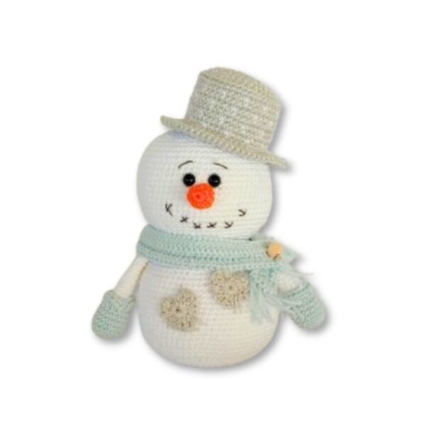 Διακοσμητικό Παιχνίδι Amigurumi Χιονάνθρωπος πλεκτός (18εκ.)