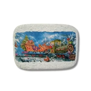 Ξύλινο διακοσμητικό "Το τρένο του Άη Βασίλη"