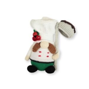 Χριστουγεννιάτικος πλεκτός νάνος ΜΆΓΕΙΡΑΣ (17εκ.)