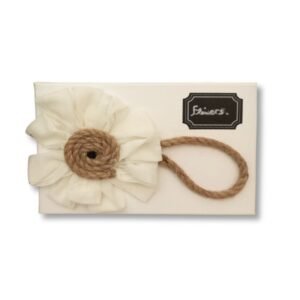 Καμβάς με ύφασμα & σχοινί "Λευκό λουλούδι"