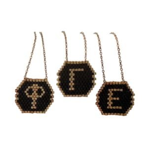 Κολιέ Miyuki με Μονόγραμμα