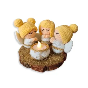 Διακοσμητικό σετ 3 Αγγελάκια με φωτάκι