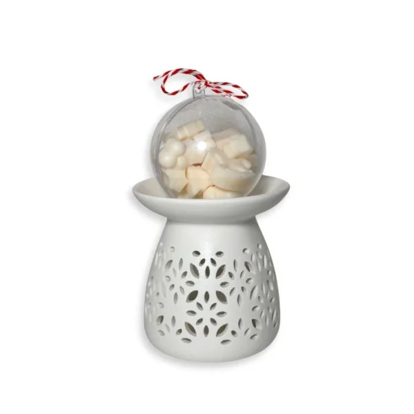 Σετ καυστήρα - 2 ρεσώ & wax melts 80gr σε Χριστουγεννιάτικη Μπάλα