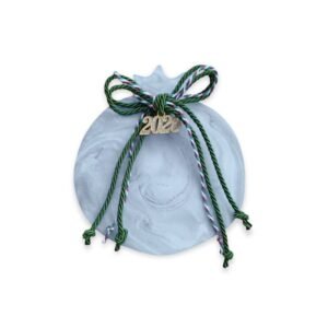 Χριστουγεννιάτικο διακοσμητικό γούρι-ρόδι από σκόνη πορσελάνης