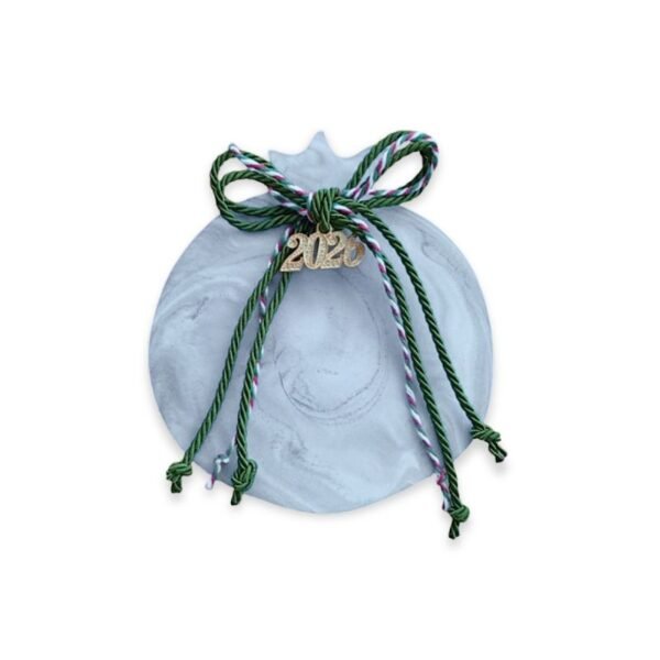 Χριστουγεννιάτικο διακοσμητικό γούρι-ρόδι από σκόνη πορσελάνης