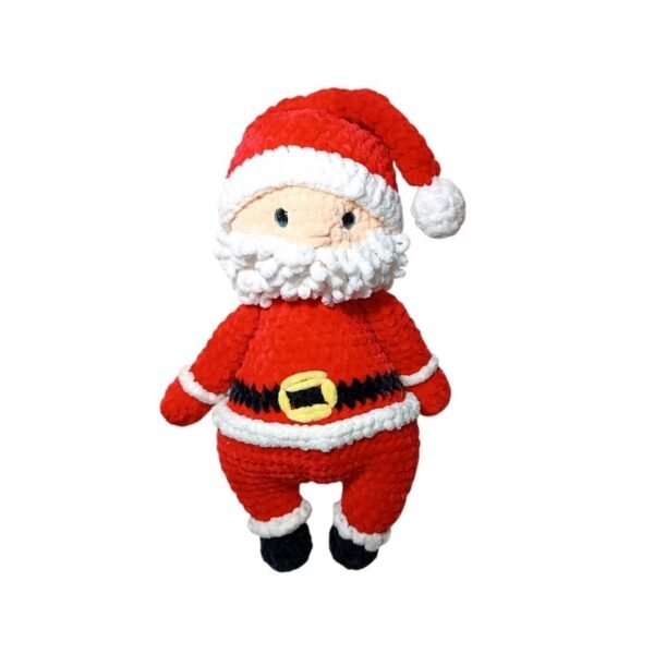 Πλεκτό βελούδινο κουκλάκι Άγιος Βασίλης