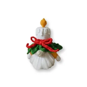 Χειροποίητο Πλεκτό Gnome Κεράκι Amigurumi