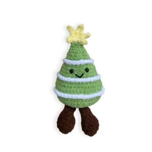 Χειροποίητο πλεκτό Κουκλάκι Χριστουγεννιάτικο Δέντρο
