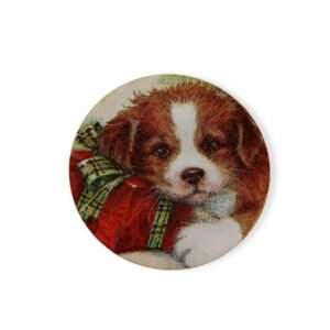 Σουβέρ πορσελάνη στρογγυλό σκυλάκι