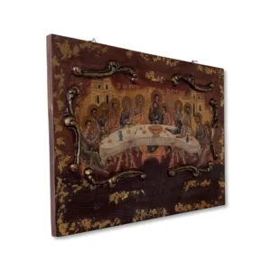 Εικόνα Μυστικού Δείπνου με ανάγλυφα στοιχεία