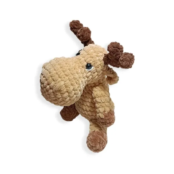 Πλεκτό βελούδινο μικρό κουκλάκι Τάρανδος