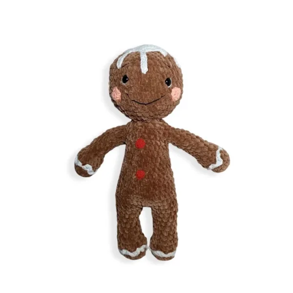 Πλεκτό κουκλάκι Amigurumi μπισκοτένιο ανθρωπάκι Gingerbread