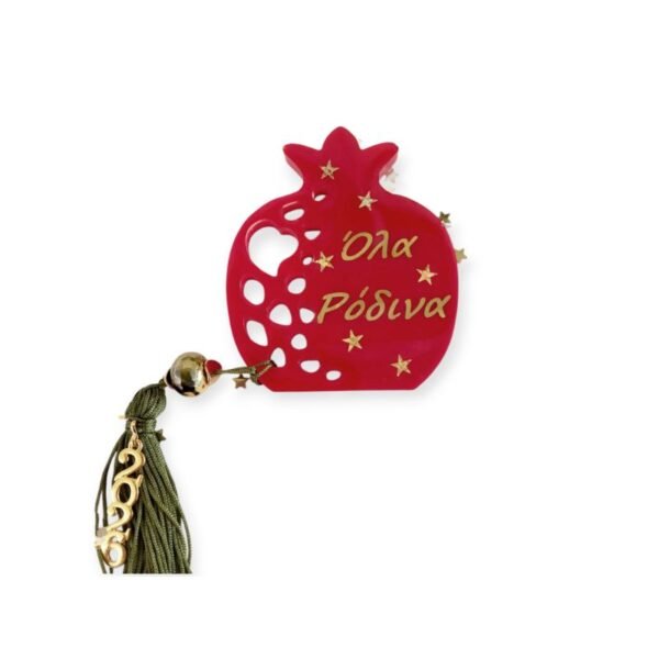 Γούρι ρόδι από υγρό γυαλί "Ολα Ρόδινα"