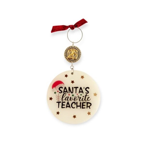 Γούρι-στολίδι από υγρό γυαλί για το δάσκαλο η τη δασκάλα