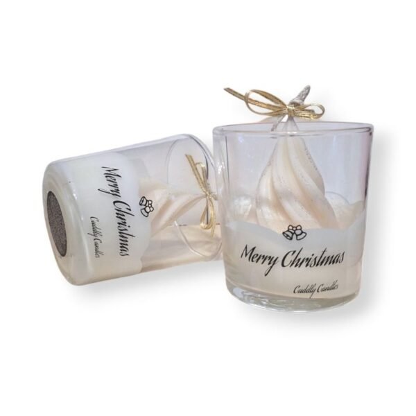 Κερί Σόγιας σε γυάλινο ποτήρι Merry Christmas - Wood & Salt