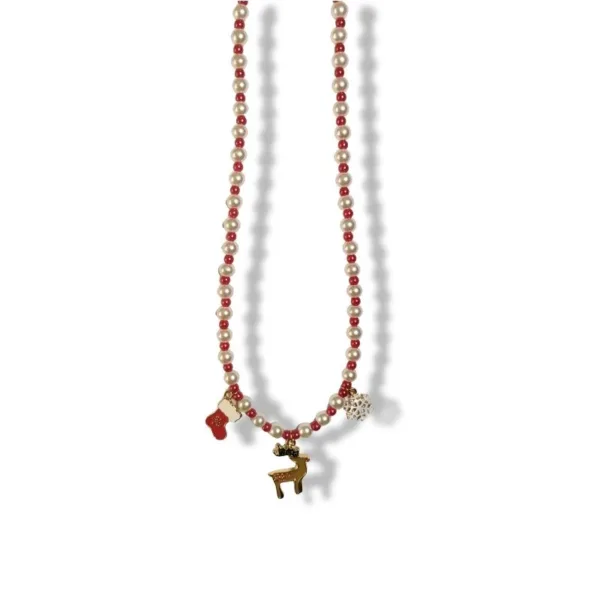 Κολιέ με πέρλες και Χριστουγεννιάτικα στοιχεία