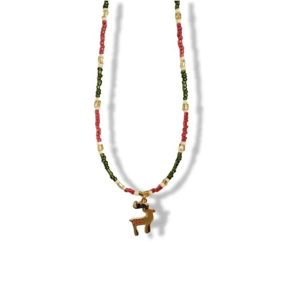 Χριστουγεννιάτικο κολιέ με Ελαφάκι
