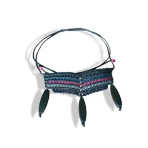 Μαύρο μακραμέ γυναικείο κολιέ