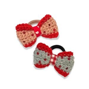 Λαστιχάκι μαλλιών πλεκτό με χάνδρες