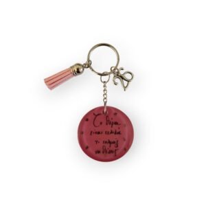 Μπρελόκ γούρι με μήνυμα, από υγρό γυαλί