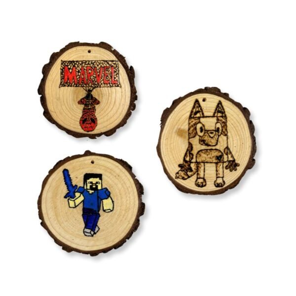 Μπρελόκ ξύλινο, με ήρωες