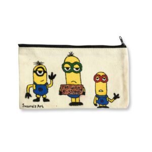 Υφασμάτινο Νεσεσέρ - Κασετίνα, με Κίτρινα πλασματάκια