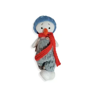 Πλεκτό κουκλάκι χιονάνθρωπος με φόρμα