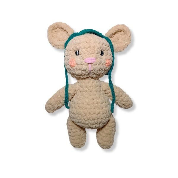 Πλεκτό βελούδινο κουκλάκι Ποντίκι