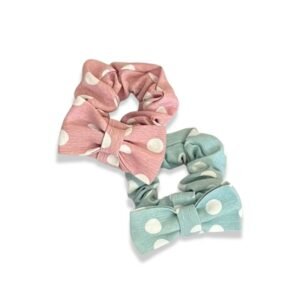 Scrunchies Πουά με διακοσμητικό φιόγκο