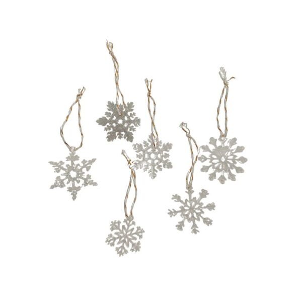 Σετ 6 τεμάχια στολίδια Χριστουγεννιάτικου δέντρου Χιονονιφάδες