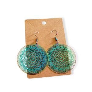 Σκουλαρίκια boho από πολύχρωμο ατσάλι