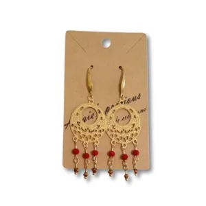 Σκουλαρίκια πολυέλαιοι από ατσάλι χρυσά