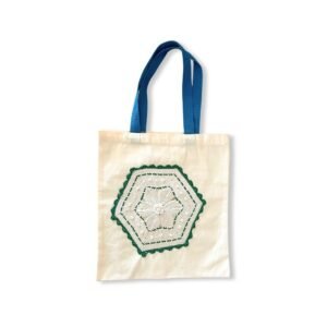 Υφασμάτινη Tote τσάντα κεντημένη Mandala flower