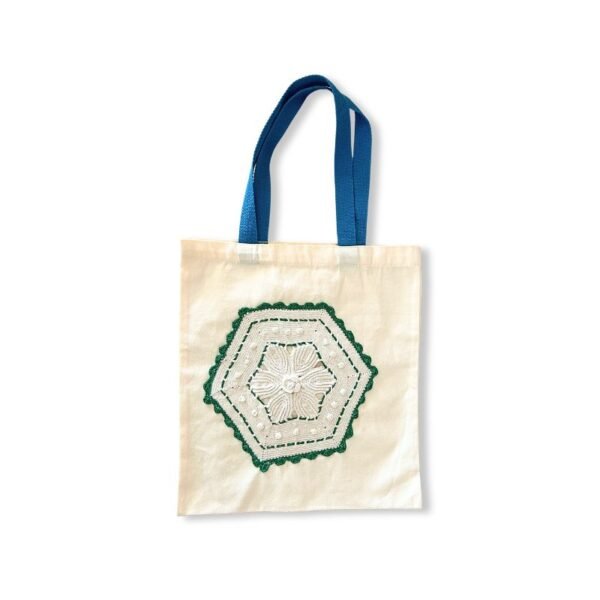 Υφασμάτινη Tote τσάντα κεντημένη Mandala flower