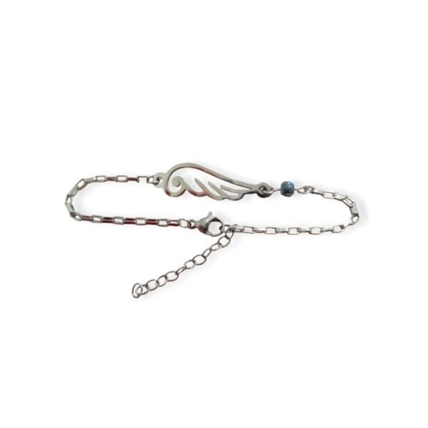 Βραχιόλι ατσάλινο με φτερό