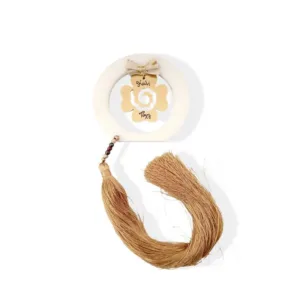 Γούρι 2026 τετράφυλλο τριφύλλι σε plexiglass βάση με μεταξωτή μακριά φούντα