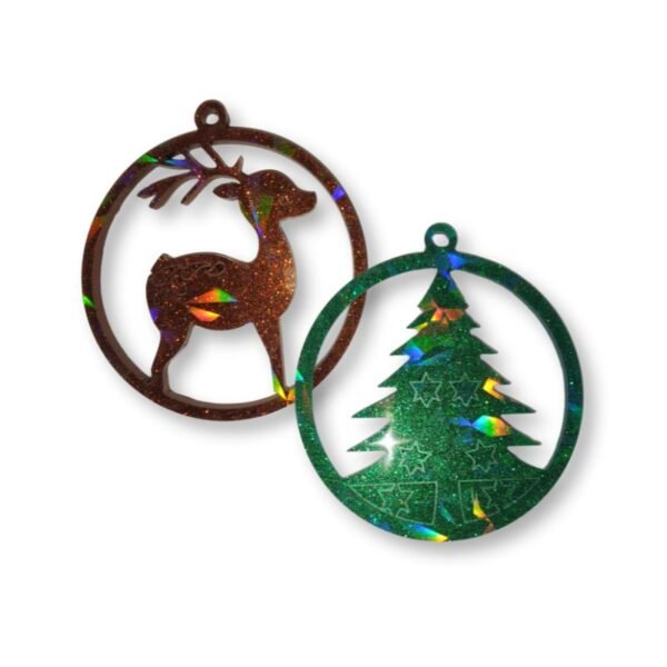 Σετ ιριδίζοντα στολίδια Χριστουγεννιάτικου δέντρου