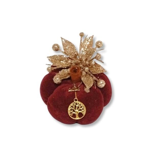 Βελούδινη κολοκύθα γούρι Δαμασκηνί (9cm)